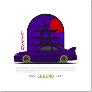 Legend Purple Skyline GTR R33 JDM Posters and Art